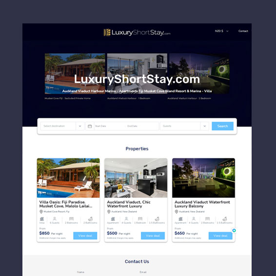 Luxury Stay - On.Works Web Design Project 